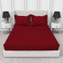 Blanc 100% Cotton Self Striped Satin 210 TC Fitted sheet with 2 pillow covers
